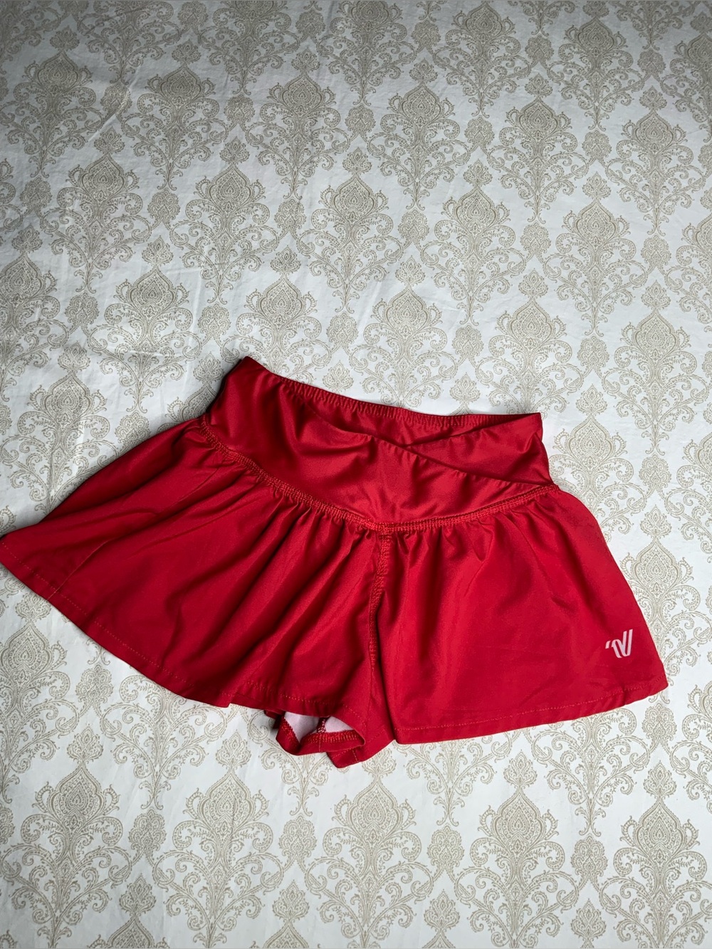 Varsity Girls Cheer Flutter Shorts Youth Medium Red V Logo